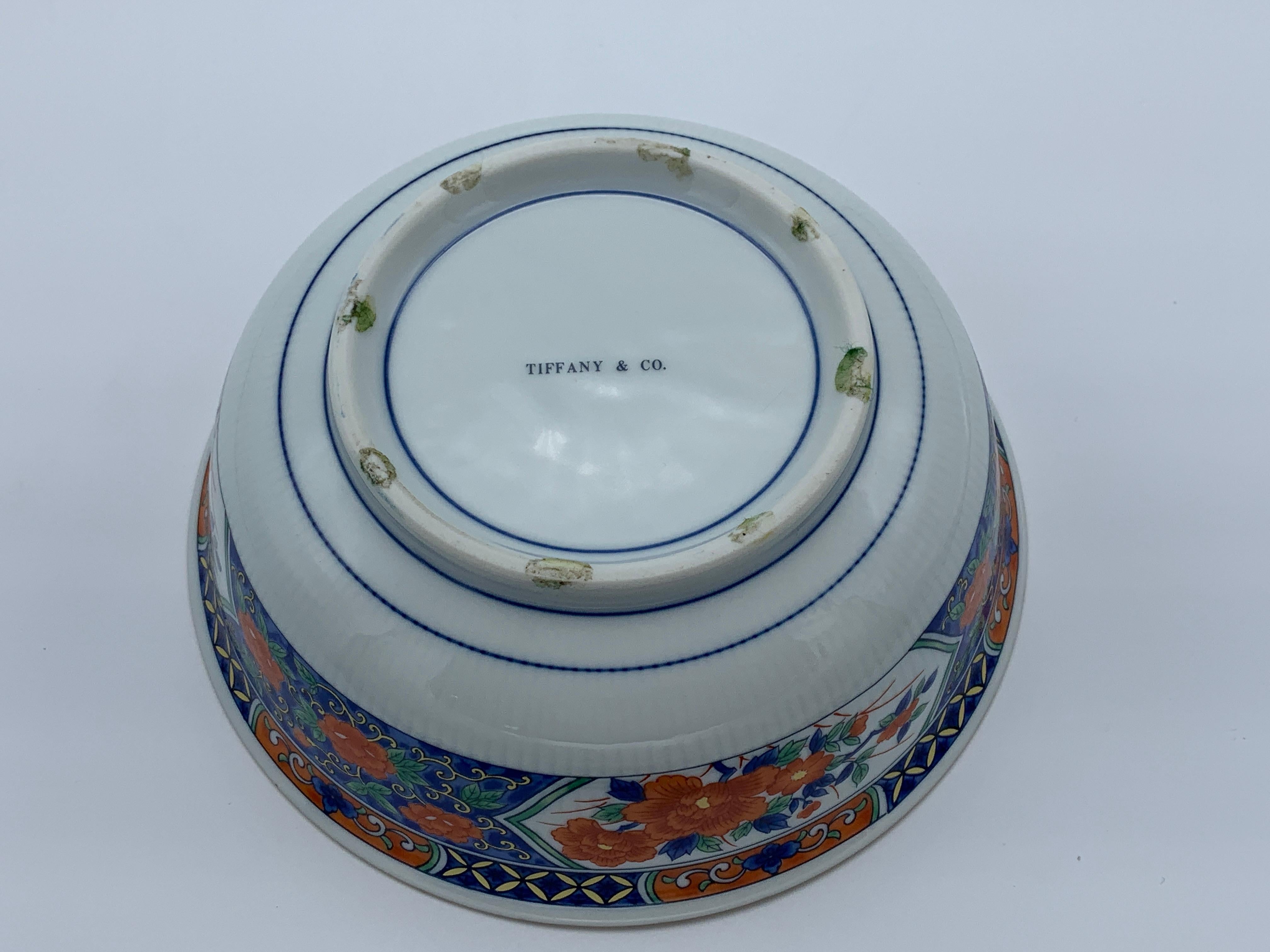 20th Century 1970s Tiffany & Co. Chinoiserie Blue and White Imari-Style Catchall Bowl