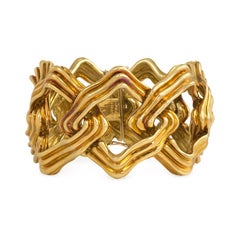 1970s Tiffany & Co. Gold Geometric Link Bracelet