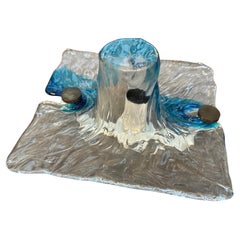 1970s Toni Zuccheri for Venini Space Age Murano Glass Square Wall Sconce