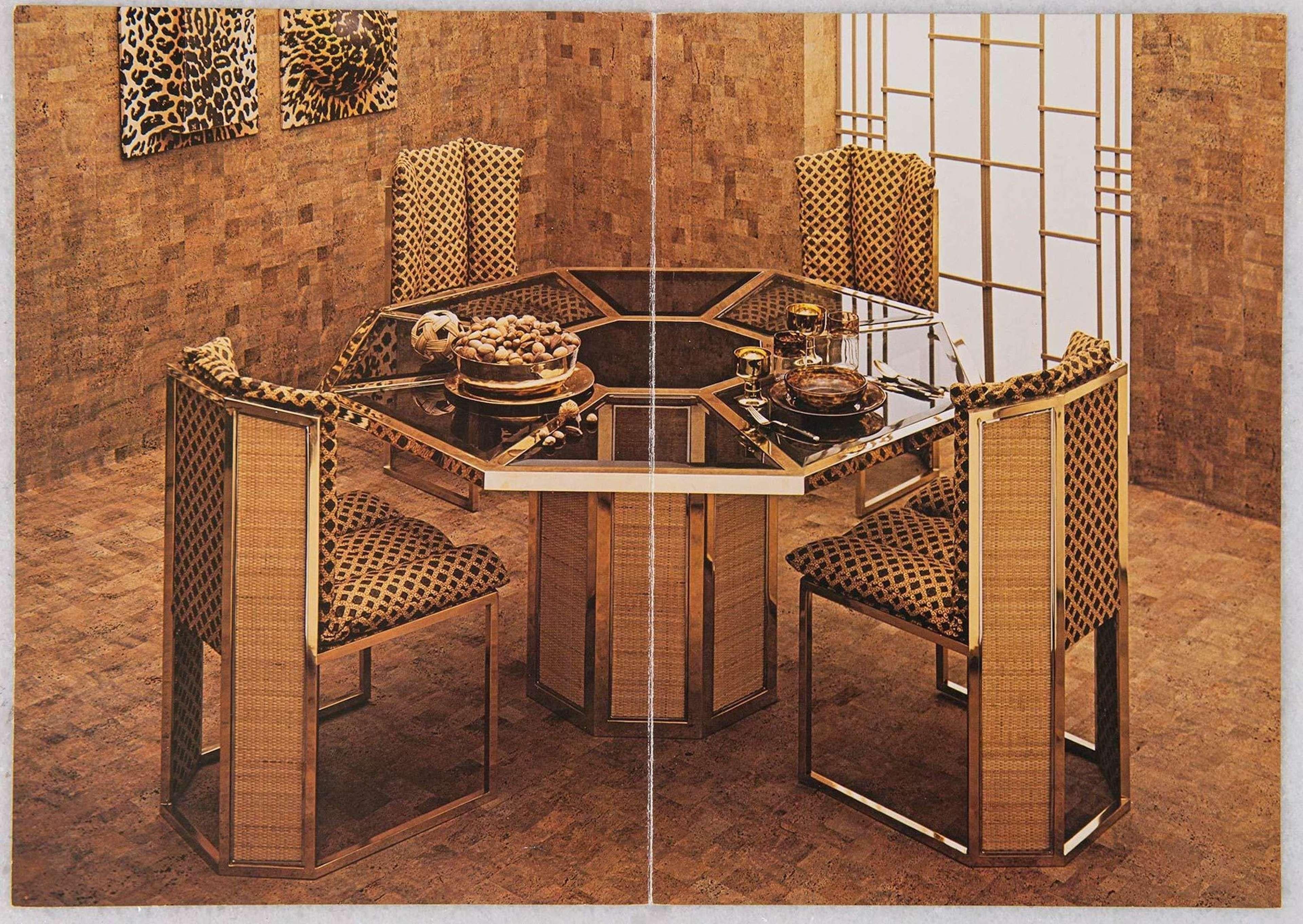 1970s Topazio Dining Set by Romeo Rega for Mario Sabot For Sale 2