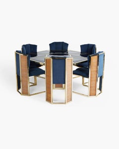 1970s Topazio Dining Set by Romeo Rega for Mario Sabot