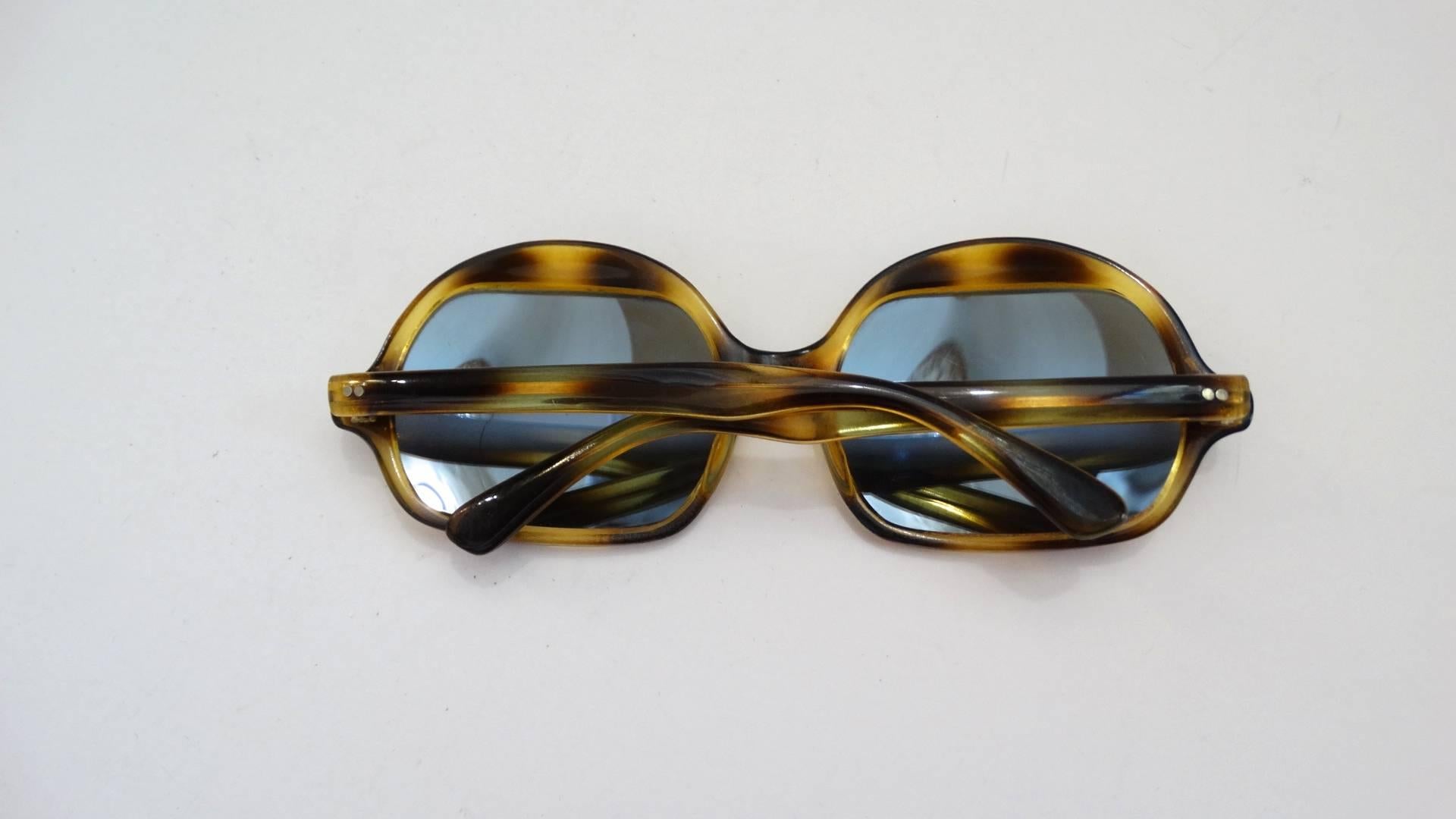 1970s Tortoise Oversized Mod Sunglasses 1