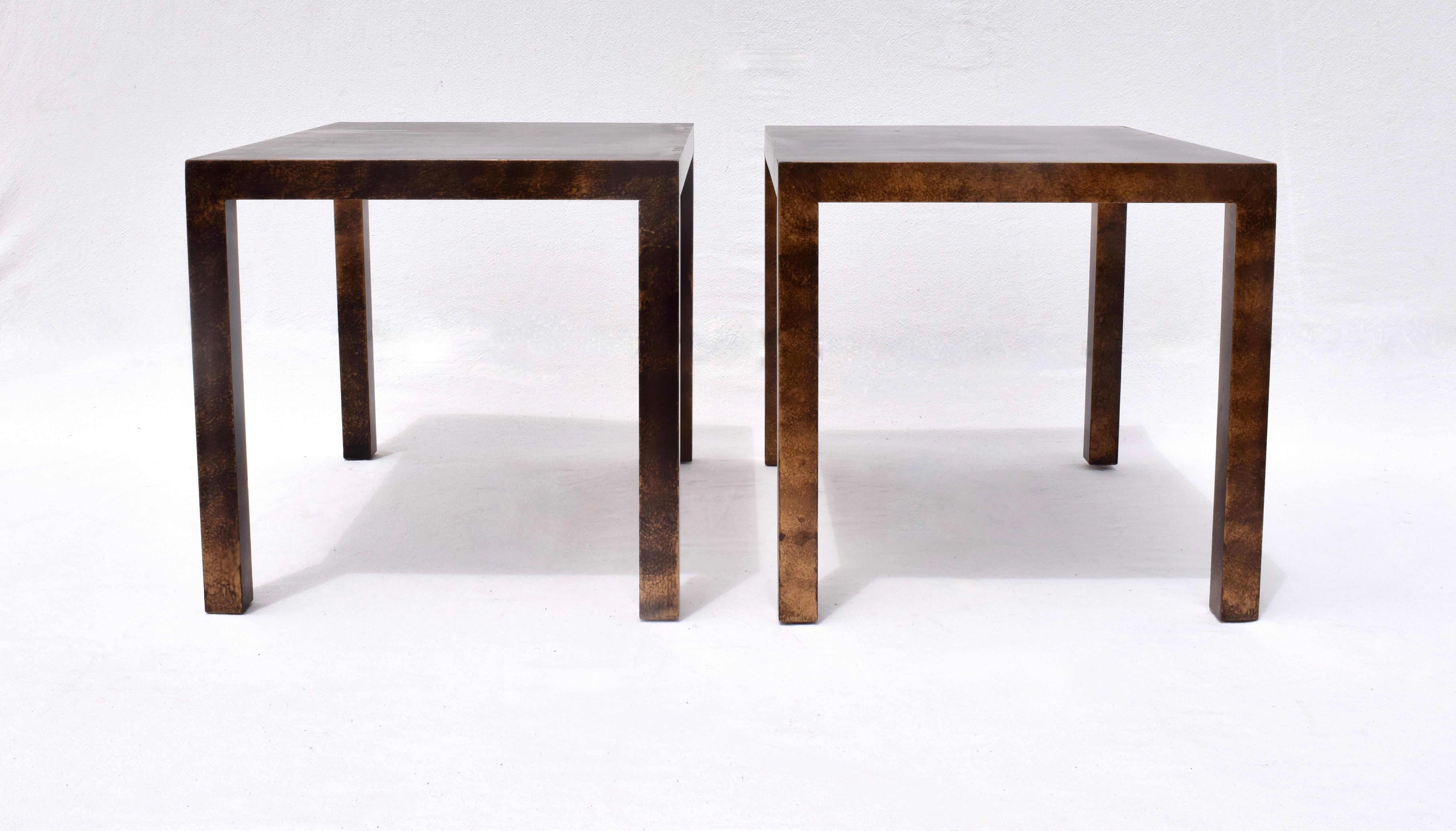 Modern 1970's Tortoise Parsons Side Tables by Lane Furniture Company
