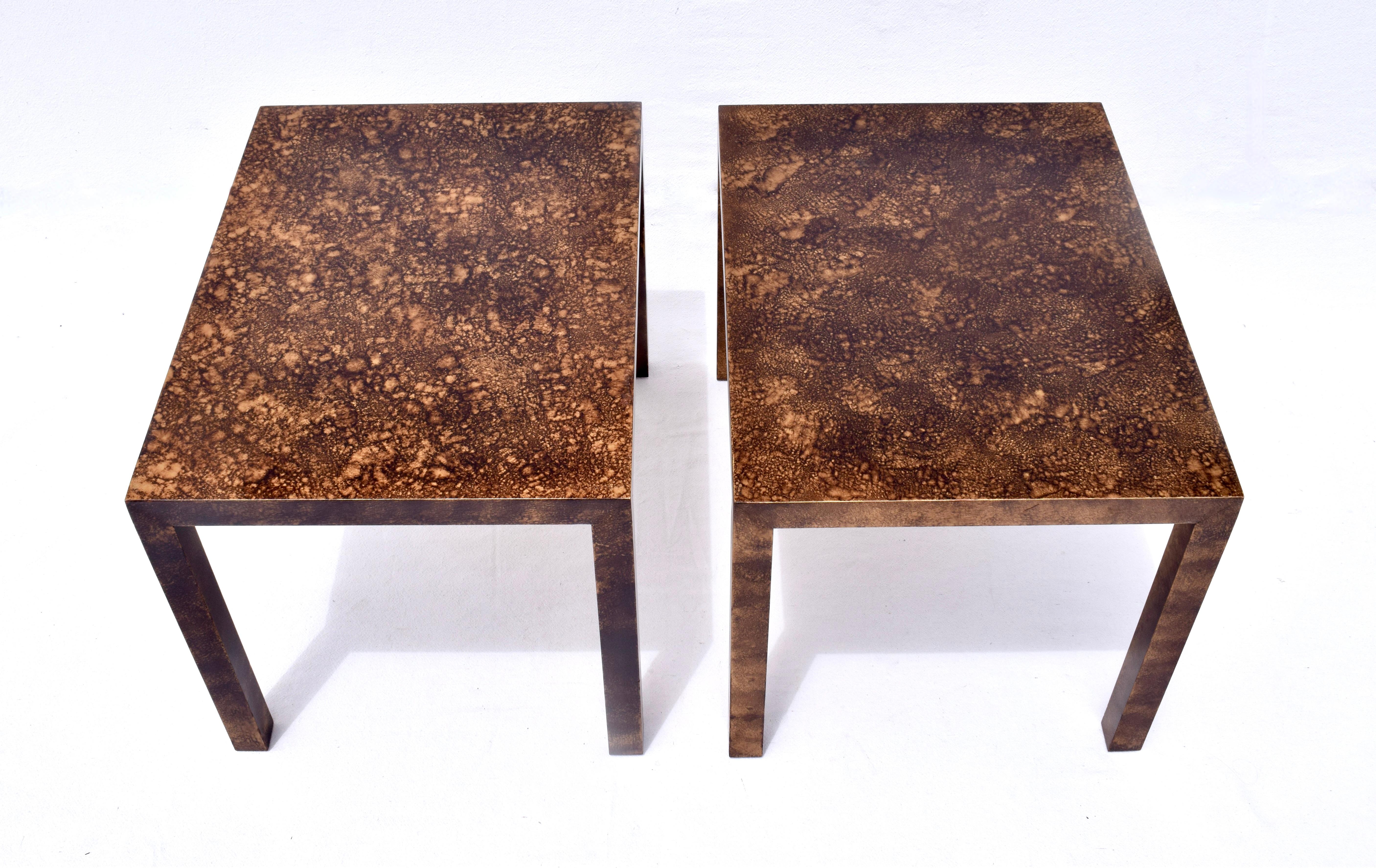 American 1970's Tortoise Parsons Side Tables by Lane Furniture Company