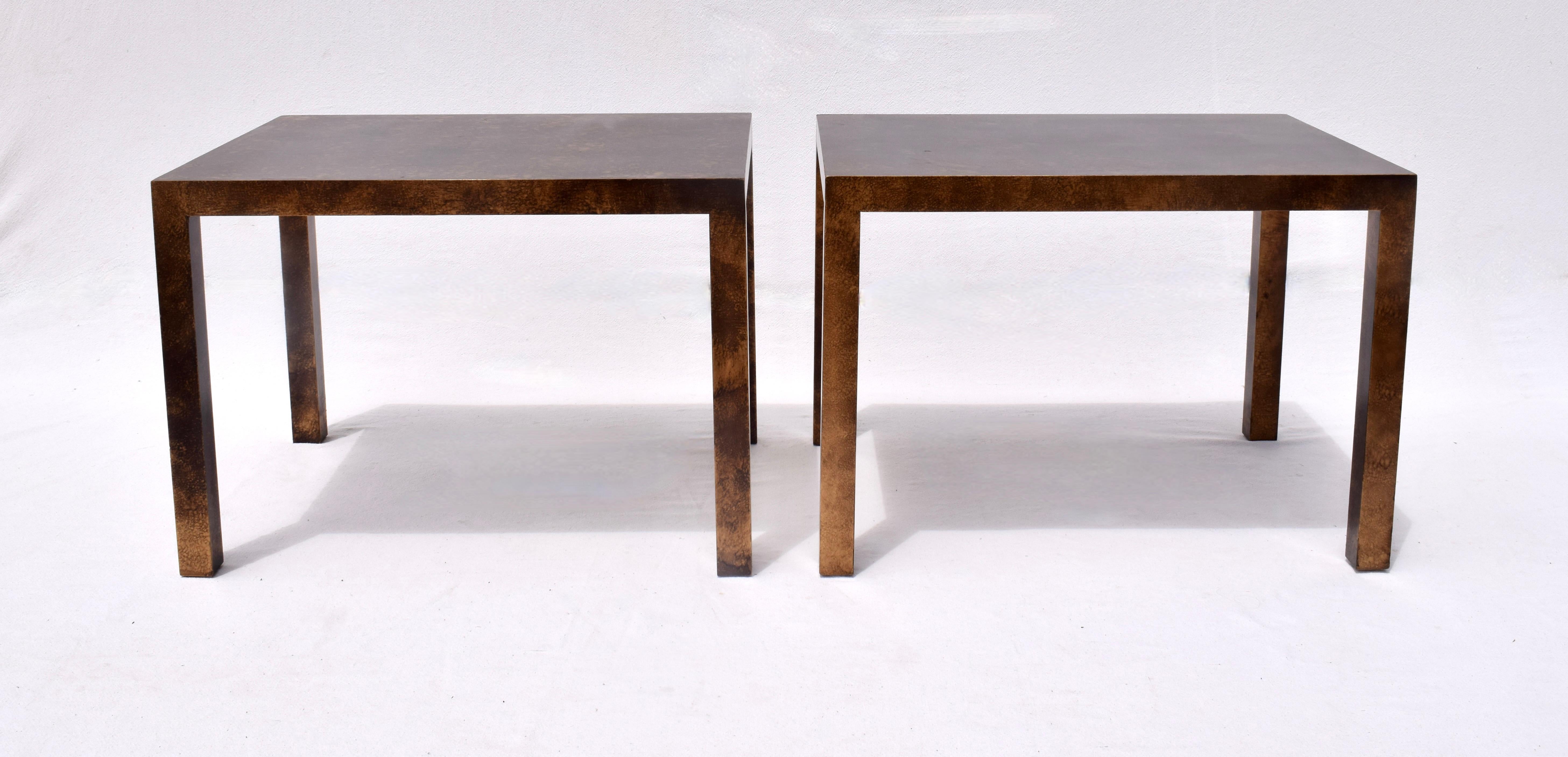 1970's Tortoise Parsons Side Tables by Lane Furniture Company In Good Condition In Southampton, NJ