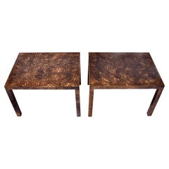 Tables d'appoint Parsons en écaille des années 1970 par Lane Furniture Company