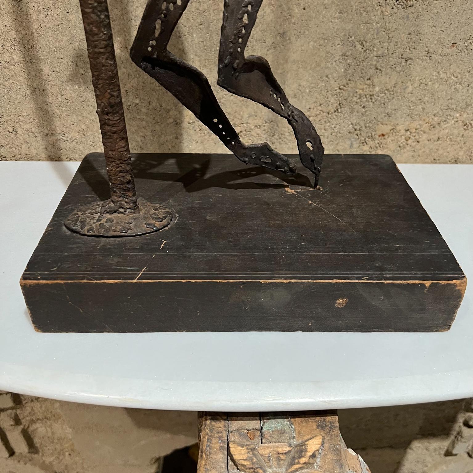 1970s Tortured Metal Sculpture Savior of Auschwitz by Emaus Mexico For Sale 4