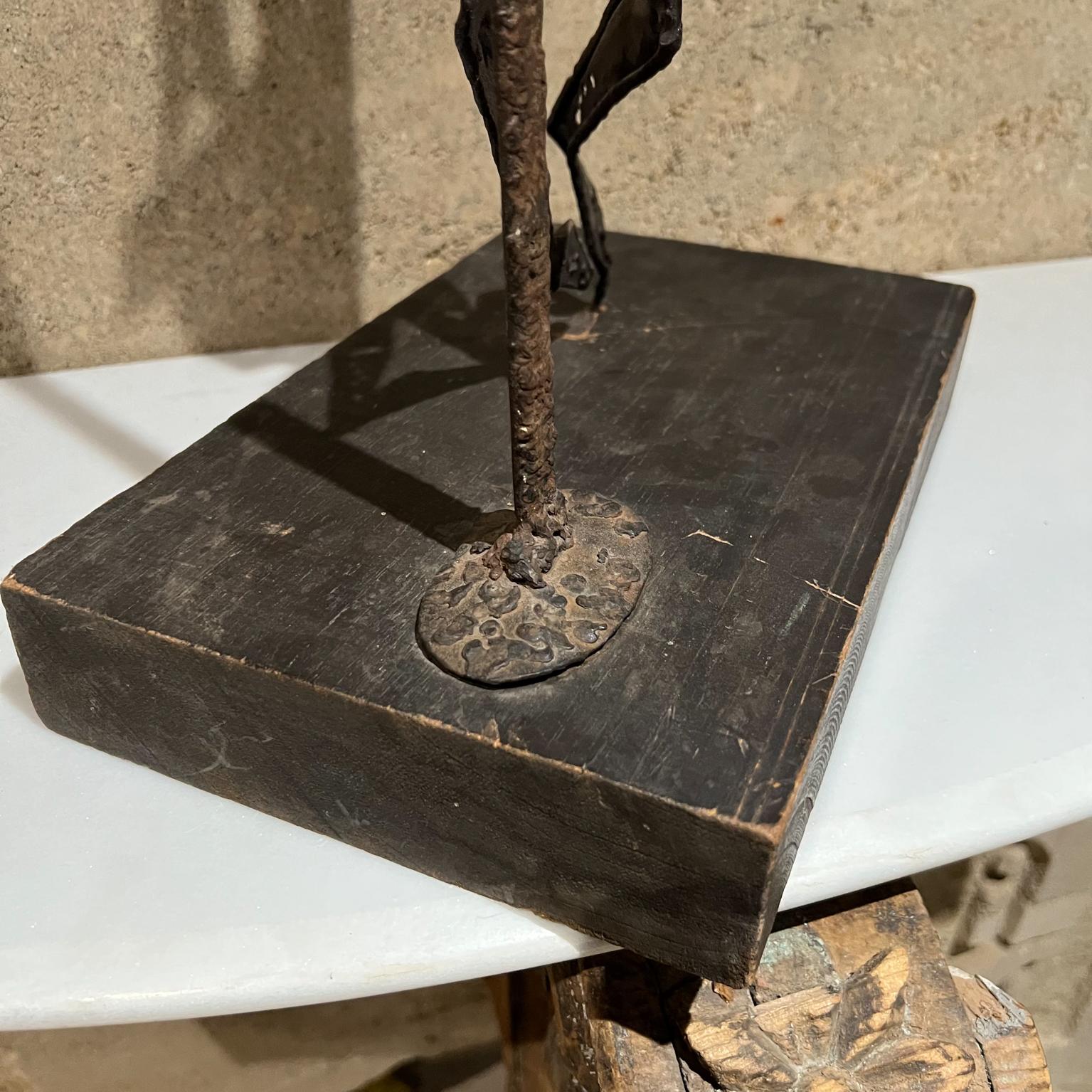 1970s Tortured Metal Sculpture Savior of Auschwitz by Emaus Mexico For Sale 5