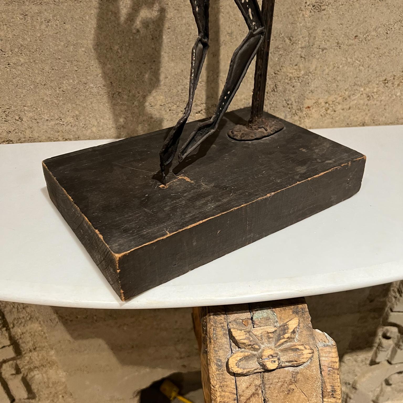 1970s Tortured Metal Sculpture Savior of Auschwitz by Emaus Mexico For Sale 7