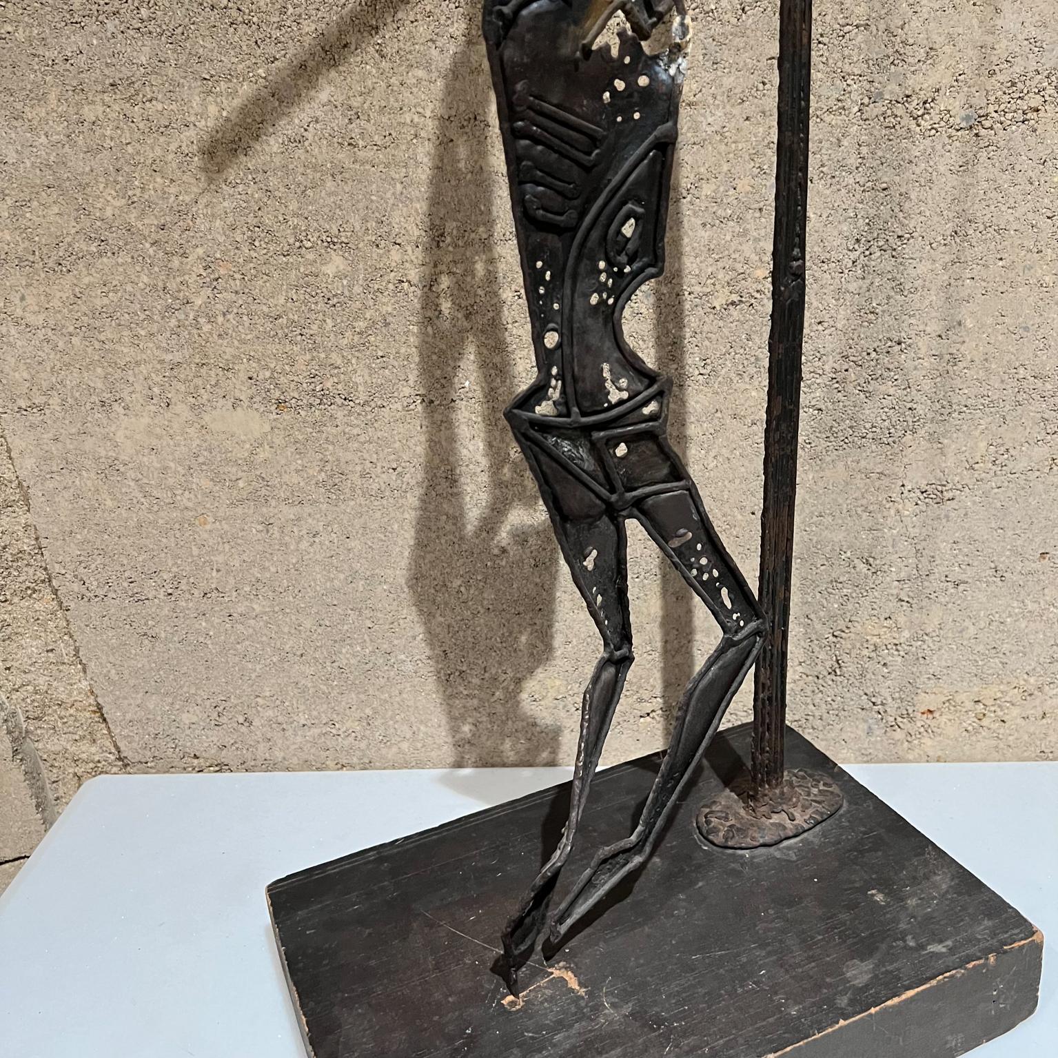 1970s Tortured Metal Sculpture Savior of Auschwitz by Emaus Mexico For Sale 8