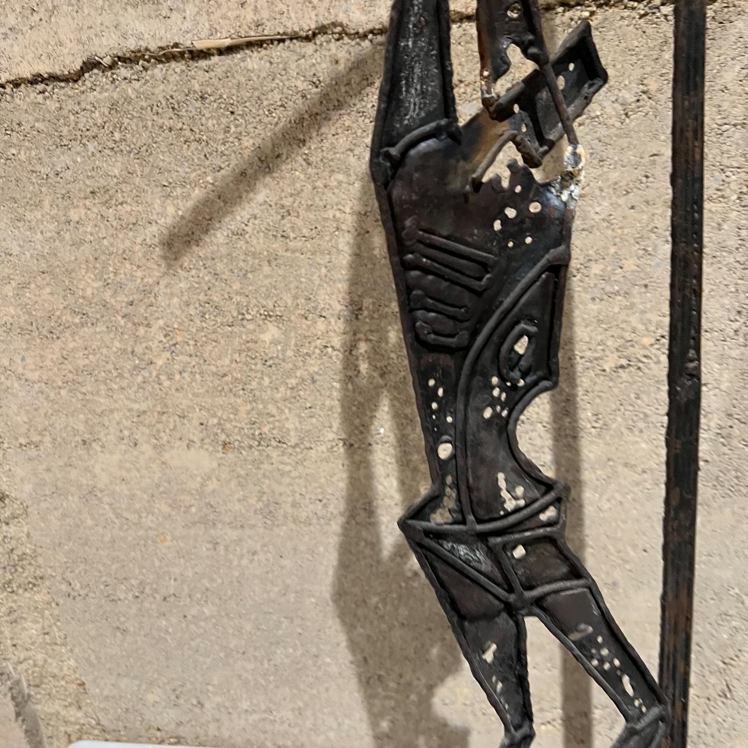 1970s Tortured Metal Sculpture Savior of Auschwitz by Emaus Mexico For Sale 9