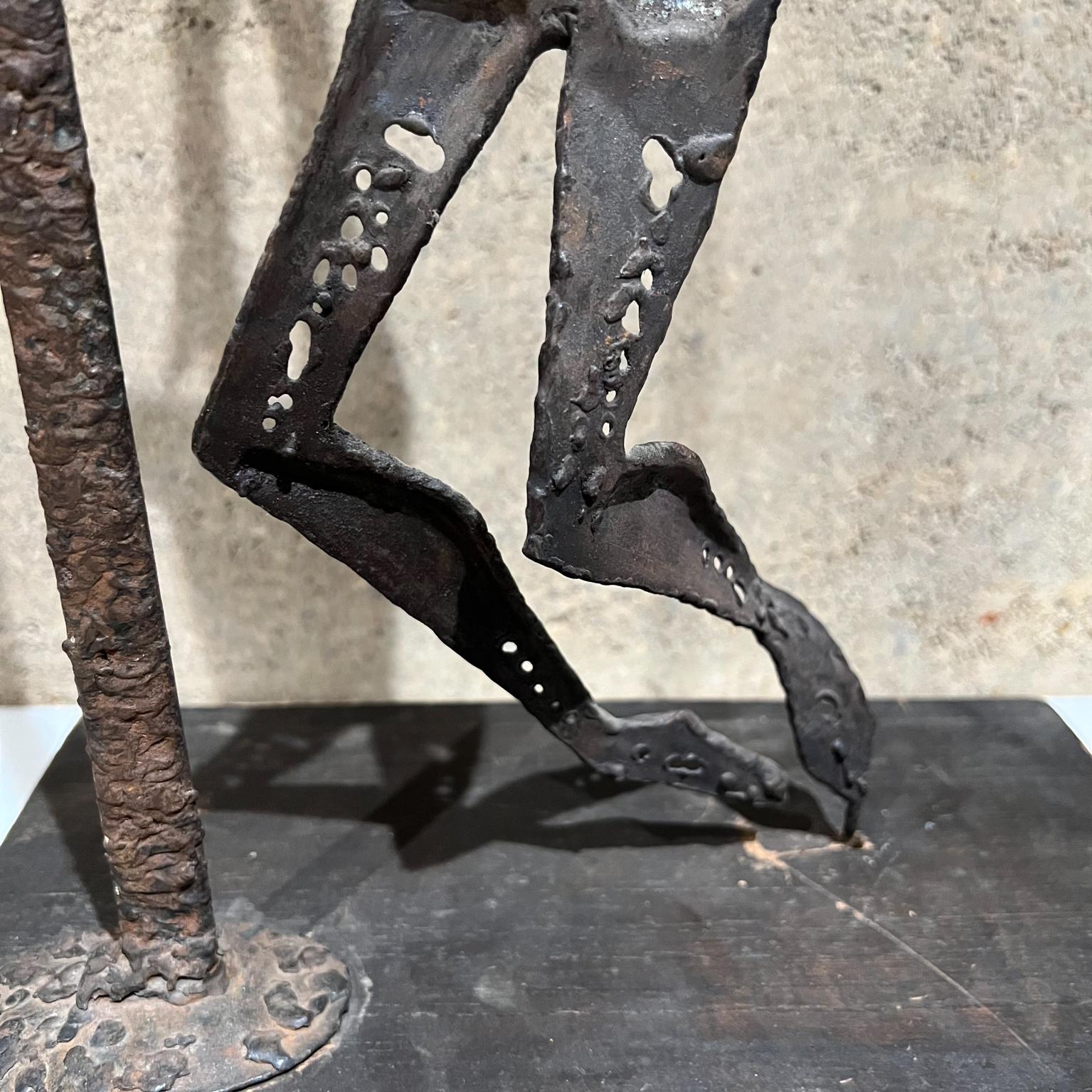 Late 20th Century 1970s Tortured Metal Sculpture Savior of Auschwitz by Emaus Mexico For Sale