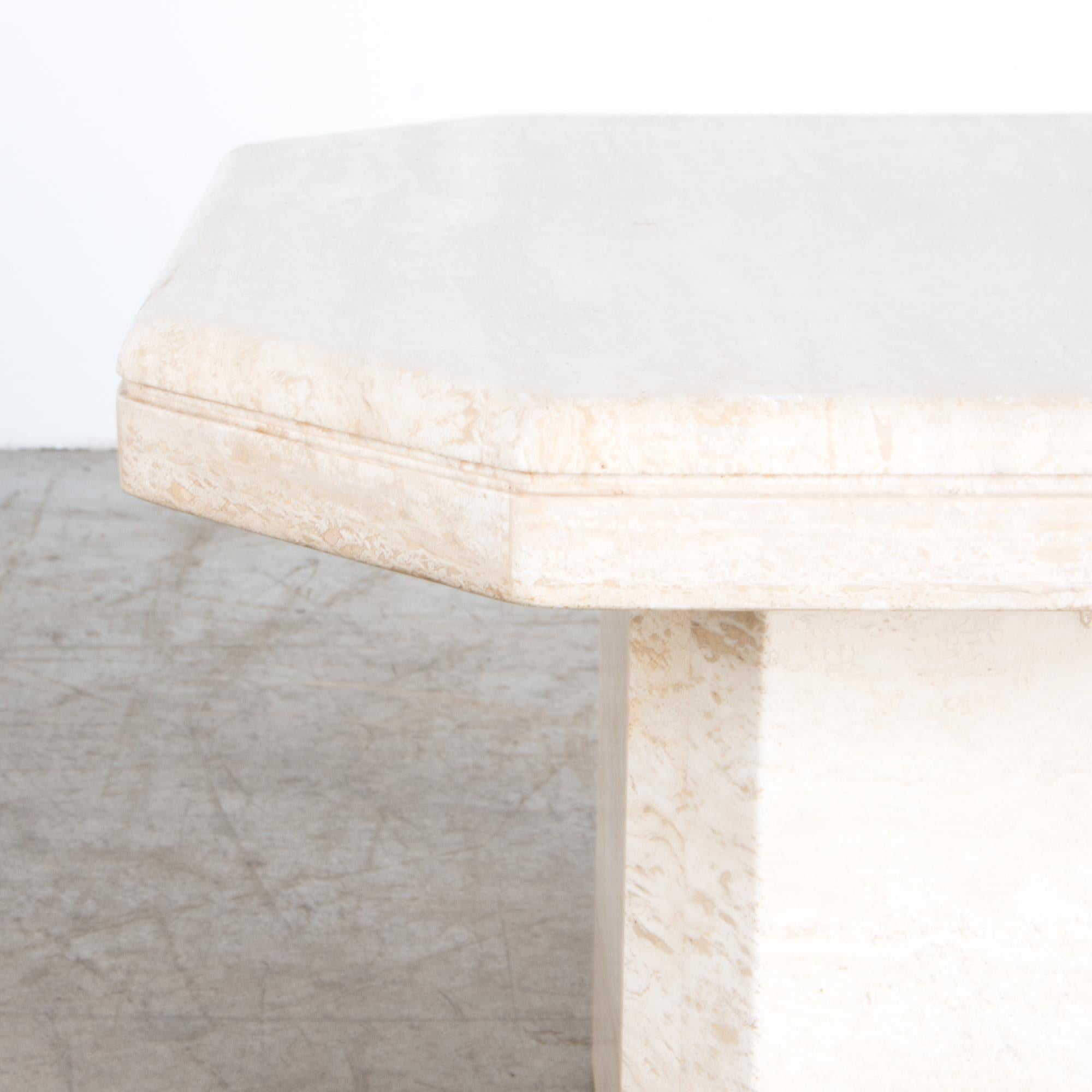 Italian 1970s Travertine Coffee Table