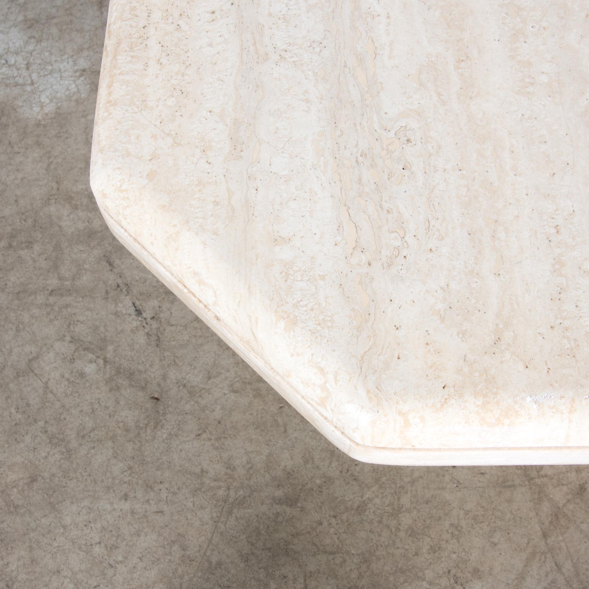 1970s Travertine Coffee Table In Good Condition In High Point, NC