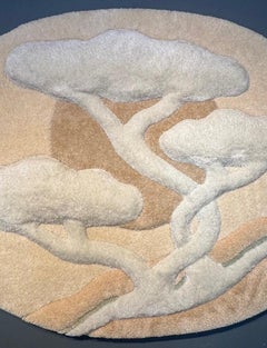 1970s Tree of Life Rug Fiber Art Wall Hanging, Frank Lane Attributed