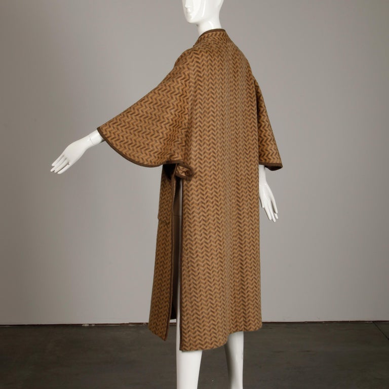 SOLD: Natural cream wool blanket cape coat