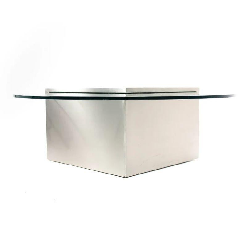 American 1970s Triform Cantilevered Coffee Table by J. Wade Beam for Brueton