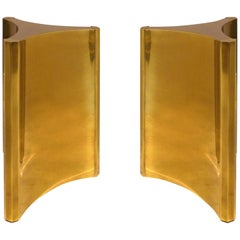 1970s "Trilobi" Brass Dining Table Pedestal Bases from Mastercraft