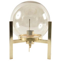 Lampada a treppiede in ottone anni '70 Maison Roche