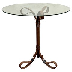 1970's Trompe l'Oeil Side Table in the manner of Jacques Adnet/Hermes