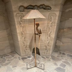 1970s Tropical Wicker Parrot Floor Lamp Style Mario Lopez Torres Mexico