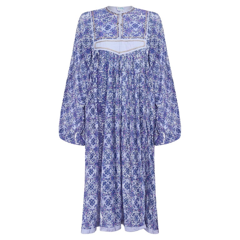 vintage indian cotton dress Vintage Indian Cotton Gauze Dress