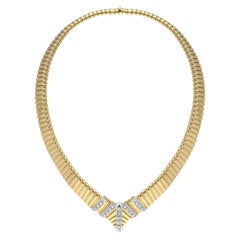1970s Tubogas Necklace with Diamonds