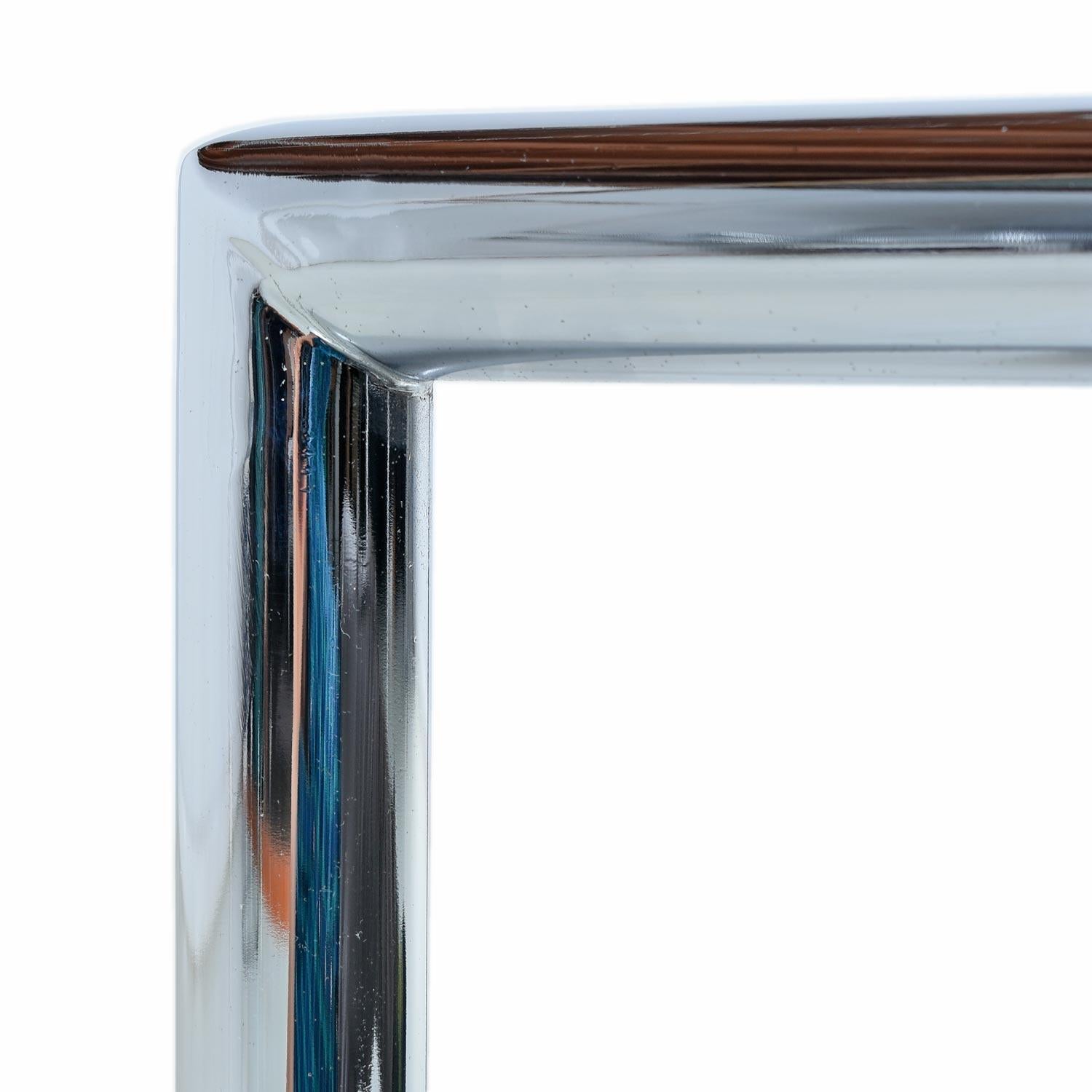 American 1970s Tubular Chrome Cane Glass for Design Institute Coffee Table