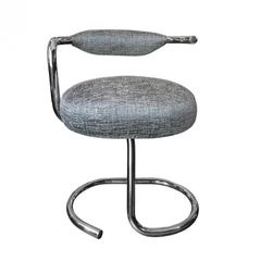 1970s Cobra Tubular Chrome Dining Chair by Giotto Stoppino