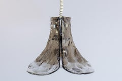 1970s Tulip Murano Glass Pendant Lamp by Carlo Nason for Mazzega