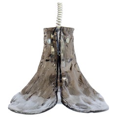 1970s Tulip Murano Glass Pendant Lamp by Carlo Nason for Mazzega