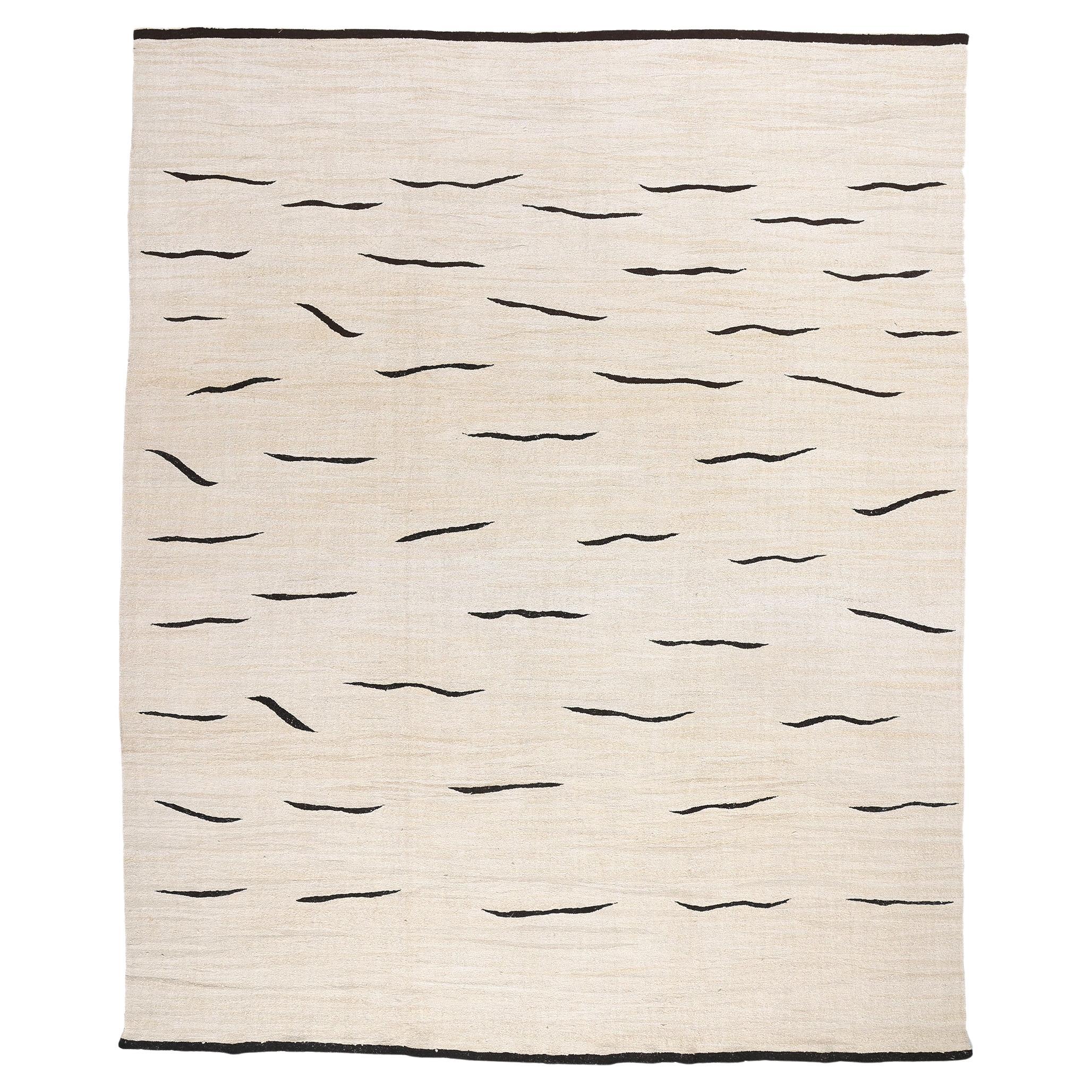 1970's Turkish Kilim Rug with International Minimalist Style