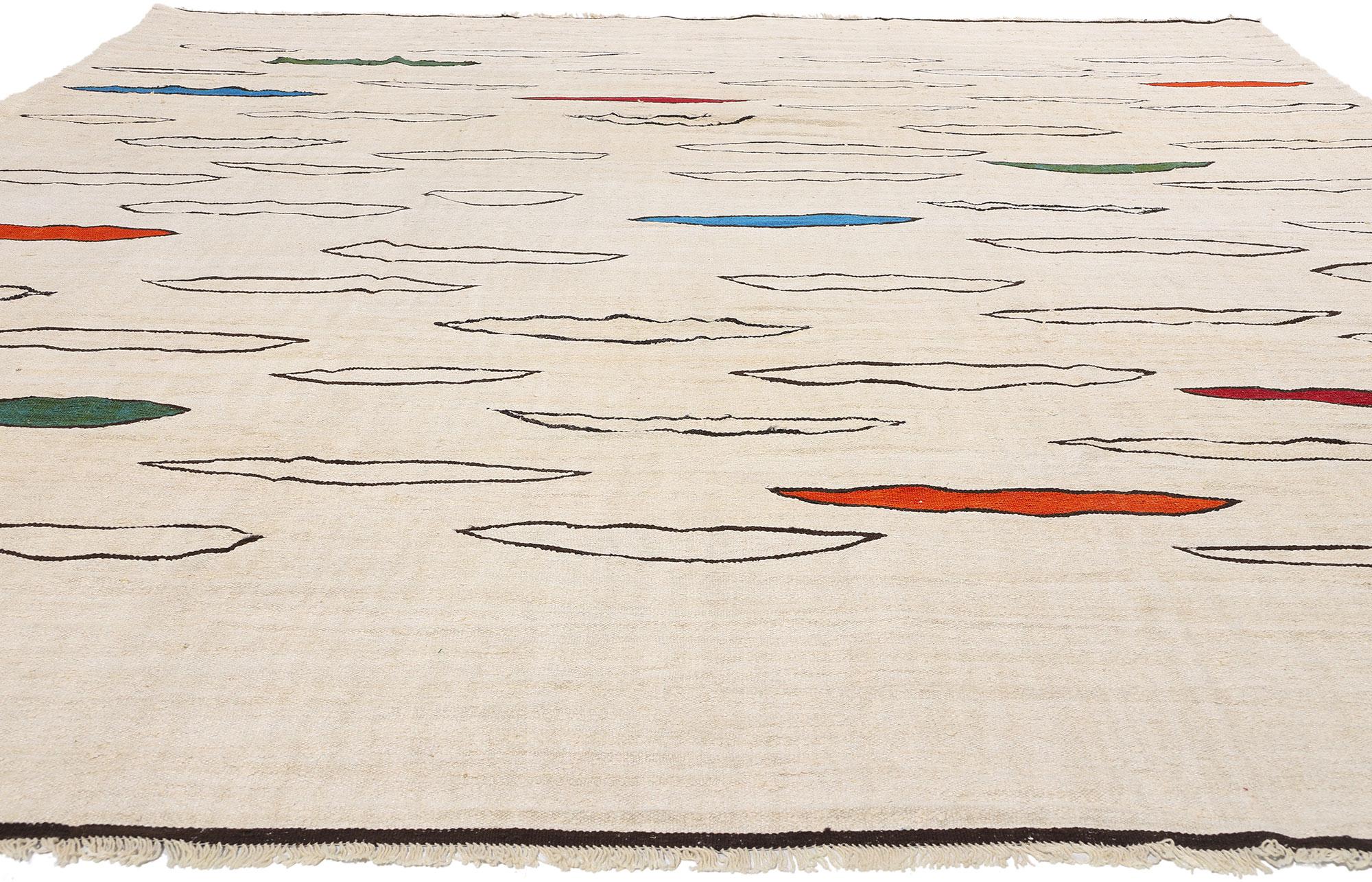 Aesthetic Movement 1970's Turkish Kilim Rug with Minimalist Style For Sale