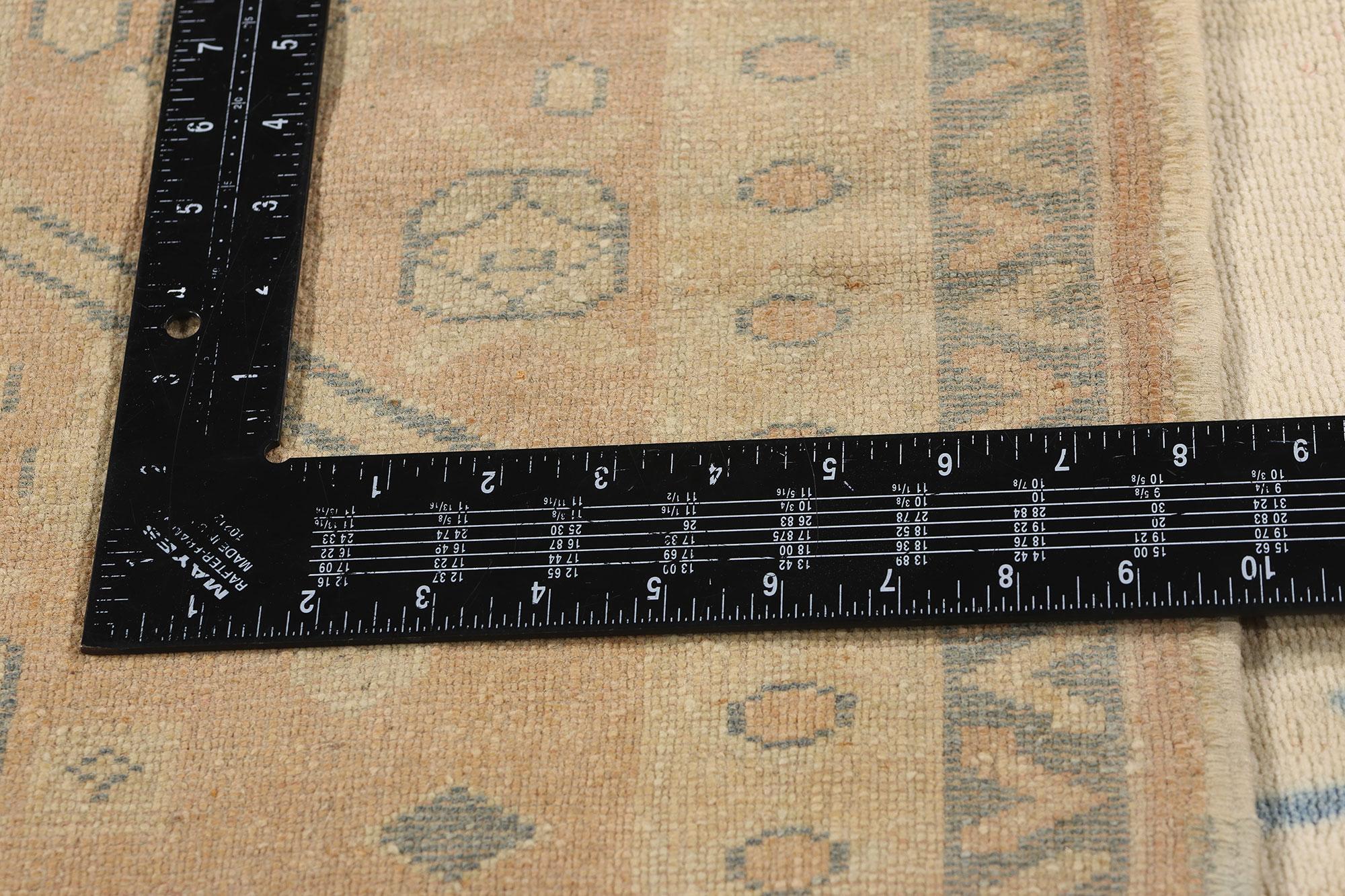 1970's Muted Turkish Oushak Carpet with Modern Style For Sale 3