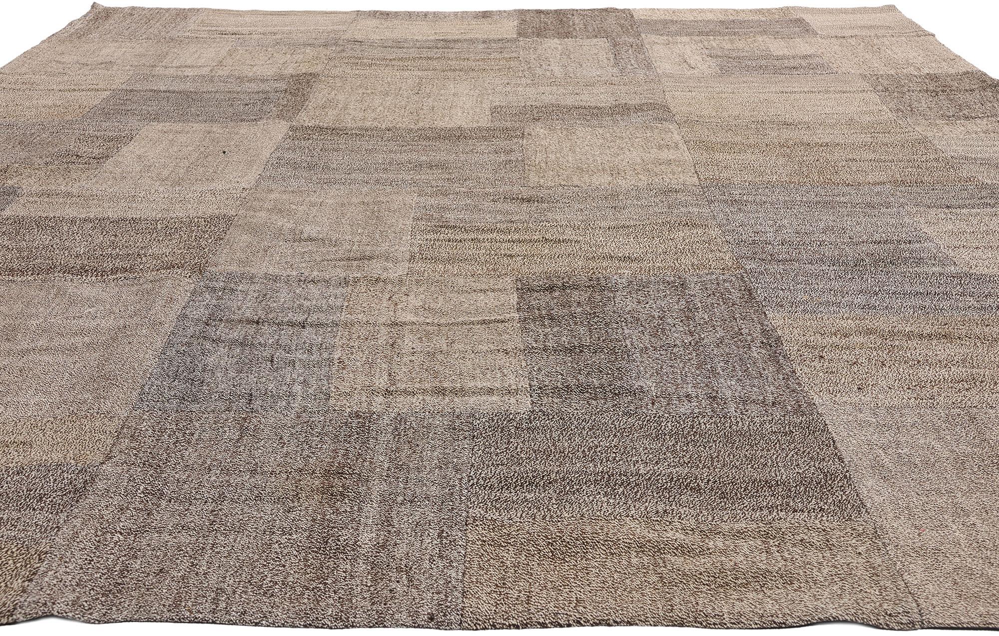 Aesthetic Movement 1970's Turkish Patchwork Kilim Carpet with Modern Style For Sale