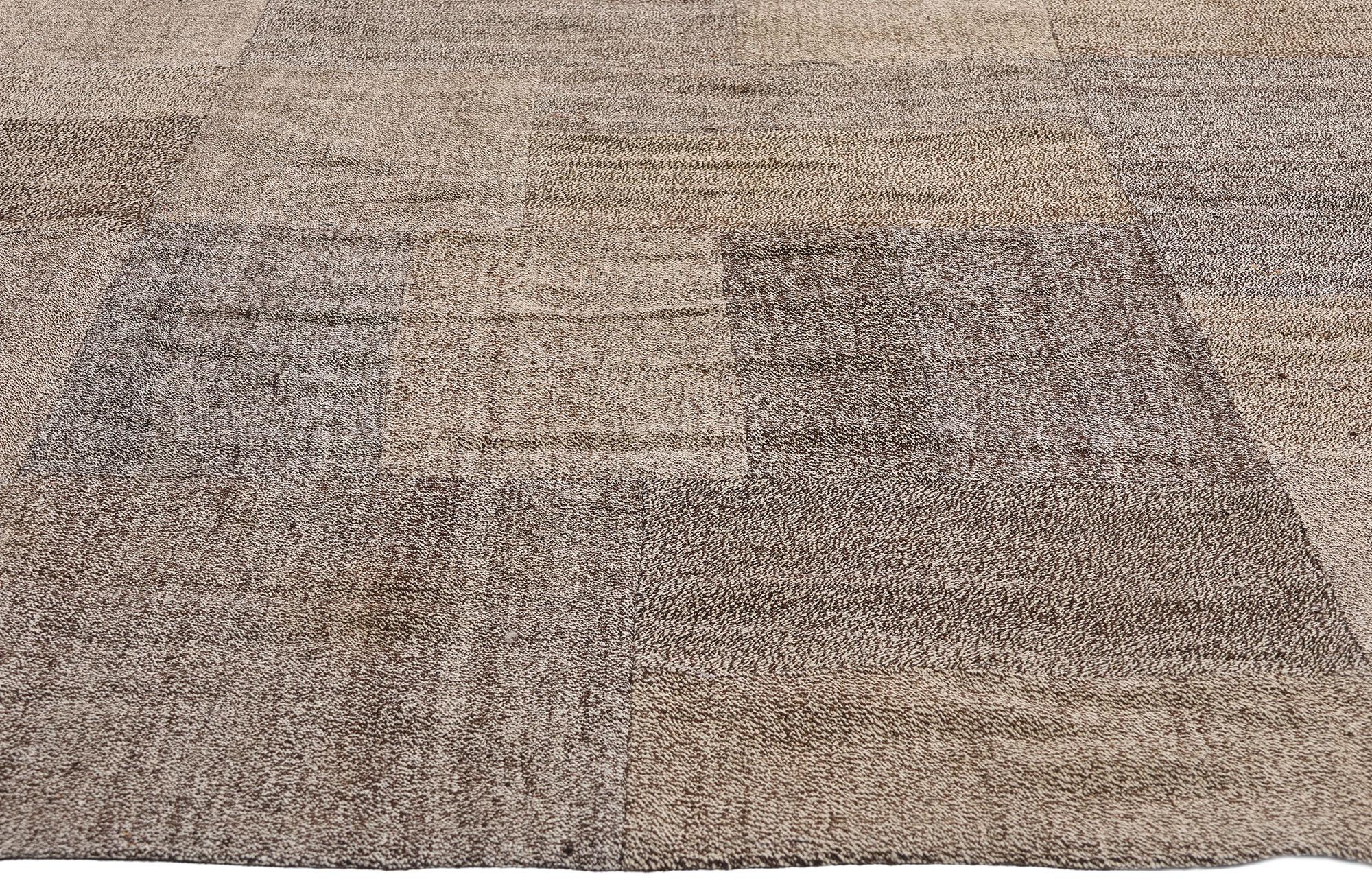 Hand-Woven 1970's Turkish Patchwork Kilim Carpet with Modern Style For Sale