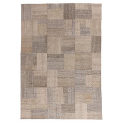 1970's Turkish Patchwork Kilim Carpet with Modern Style