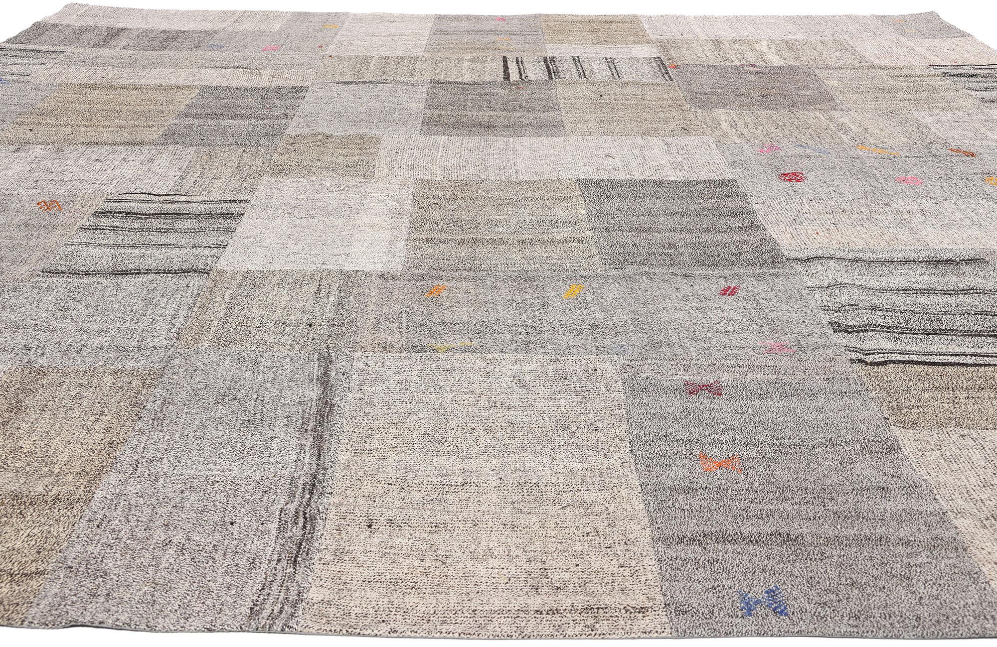 Aesthetic Movement 1970's Turkish Patchwork Kilim Rug with Modern Style For Sale