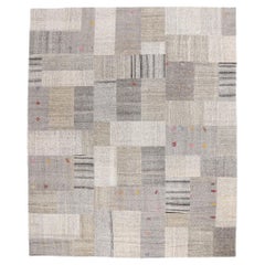 Tapis Kilim turc patchwork des années 1970 avec style moderne