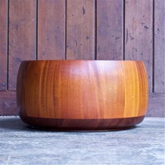 1970s Turned Wood Planter Mid-Century XL Bowl Craftsman John Crouse Wolcott Ny