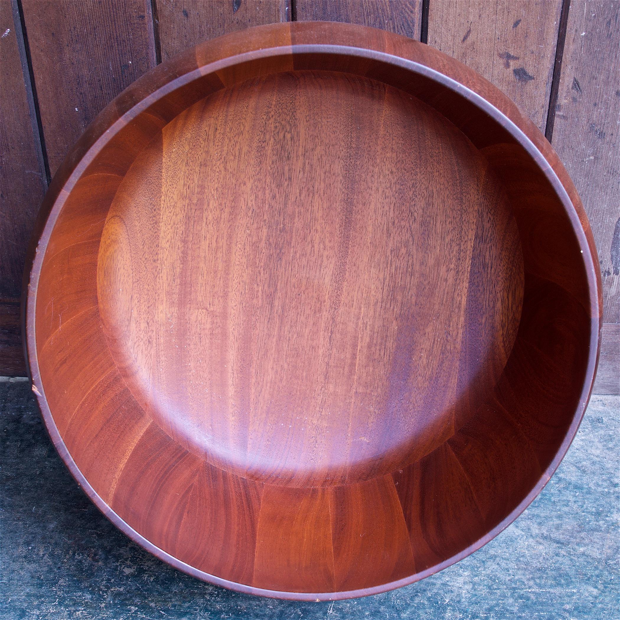 Late 20th Century 1970s Turned Wood Planter Mid-Century XL Bowl Craftsman John Crouse Wolcott Ny For Sale