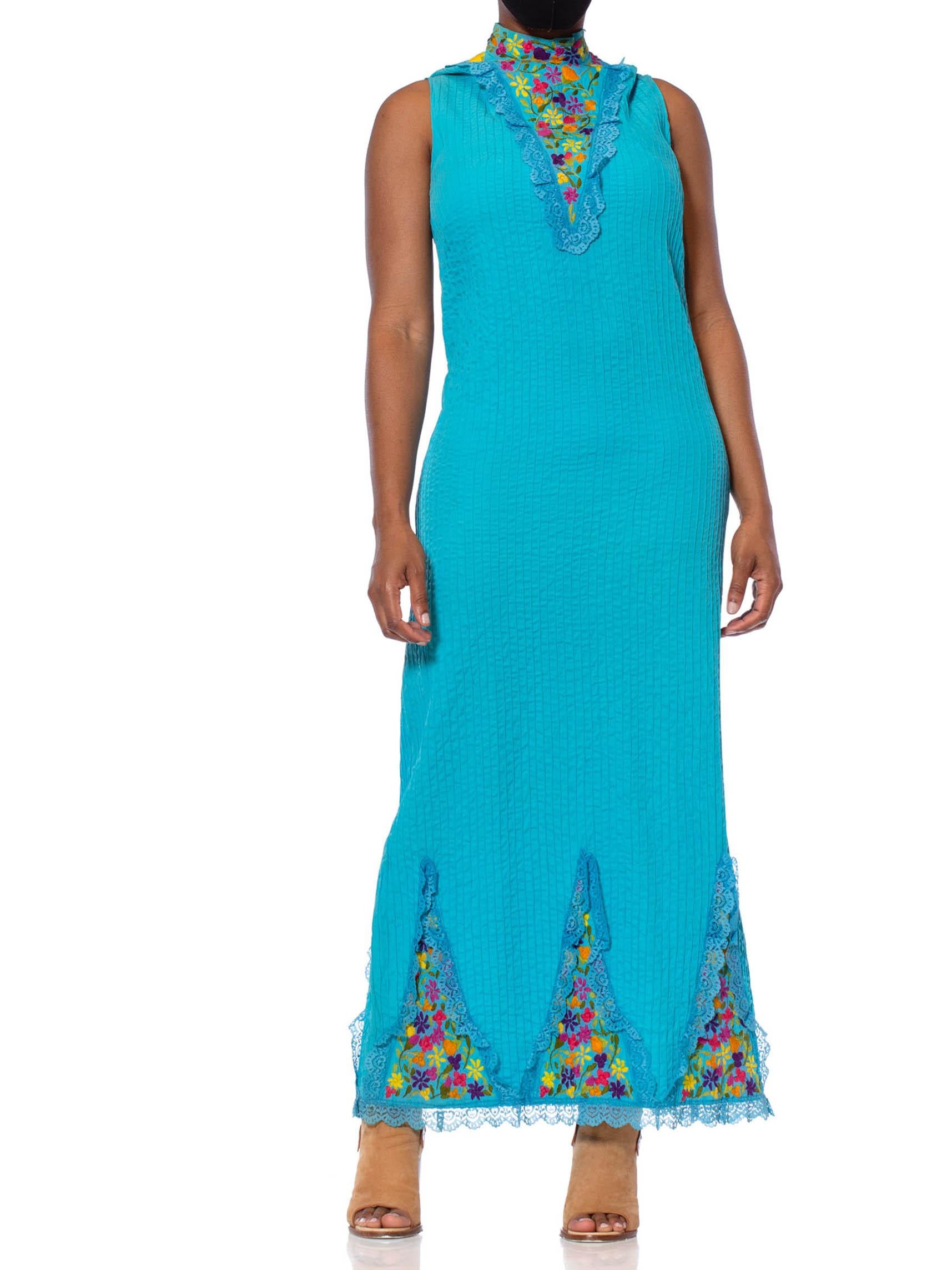 turquoise mexican dress