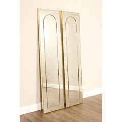 1970s Two Panel Double Sided Mirror Screen / Room Divider