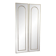 1970s Two Panel Double Sided Mirror Screen / Room Divider