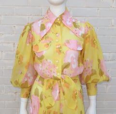 1970’s Two Piece Floral Palazzo Pants Suit