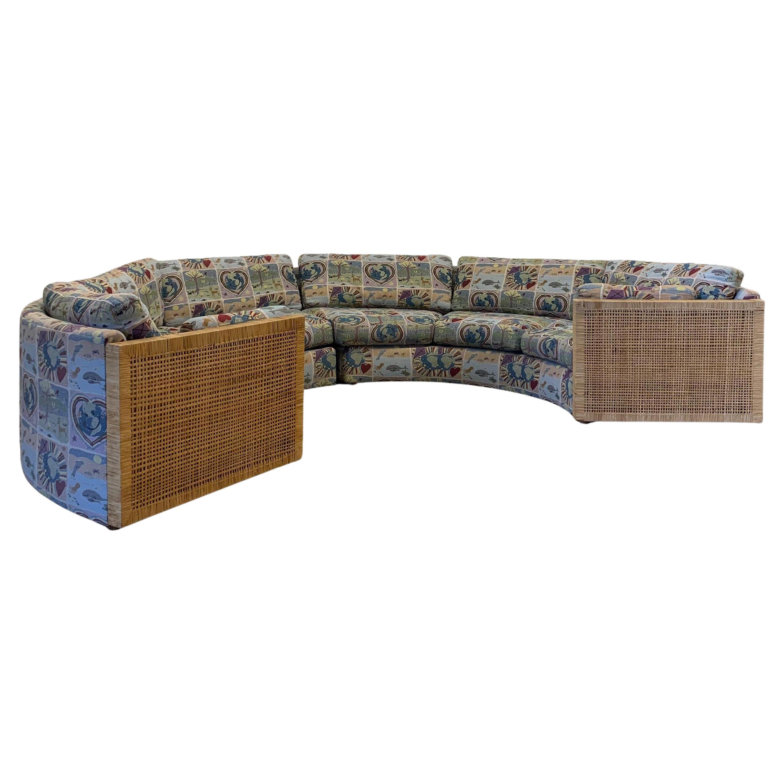 1970s Two-Piece Semi-Circle Sofa For Sale