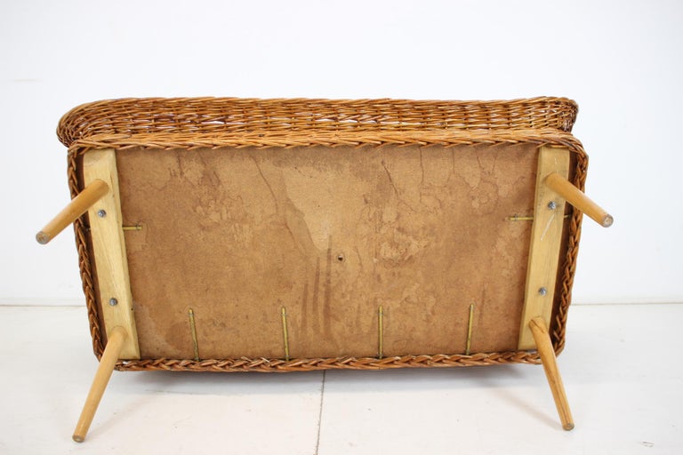 1970s Two-Seater Rattan Sofa by Uluv, Czechoslovakia For Sale 4