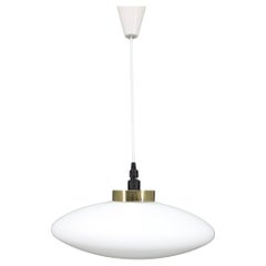 Lampada a sospensione in vetro UFO degli anni '70, Cecoslovacchia
