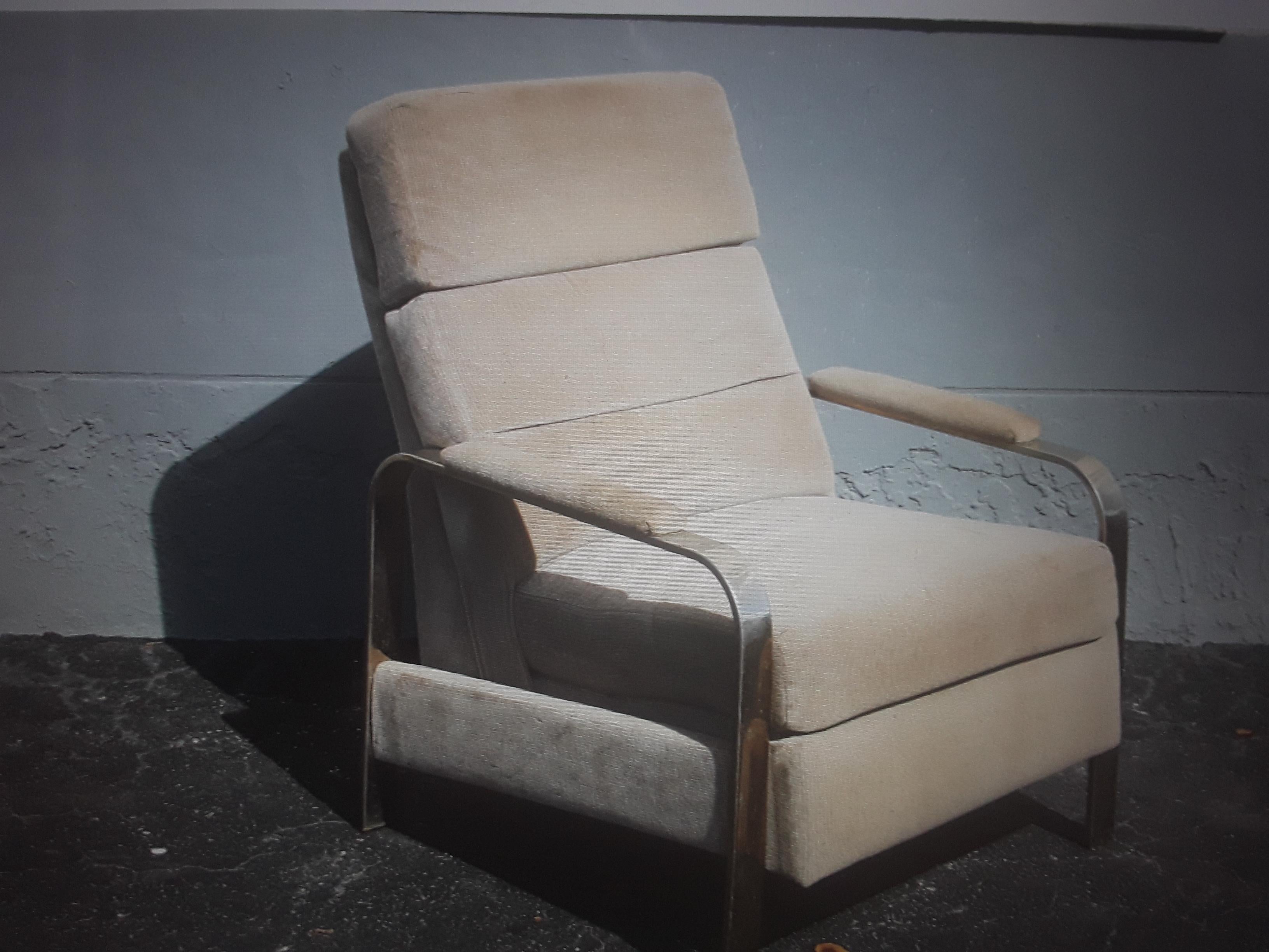 1970's Ultra Modern Recliner/ Lounge Chair Tagged 