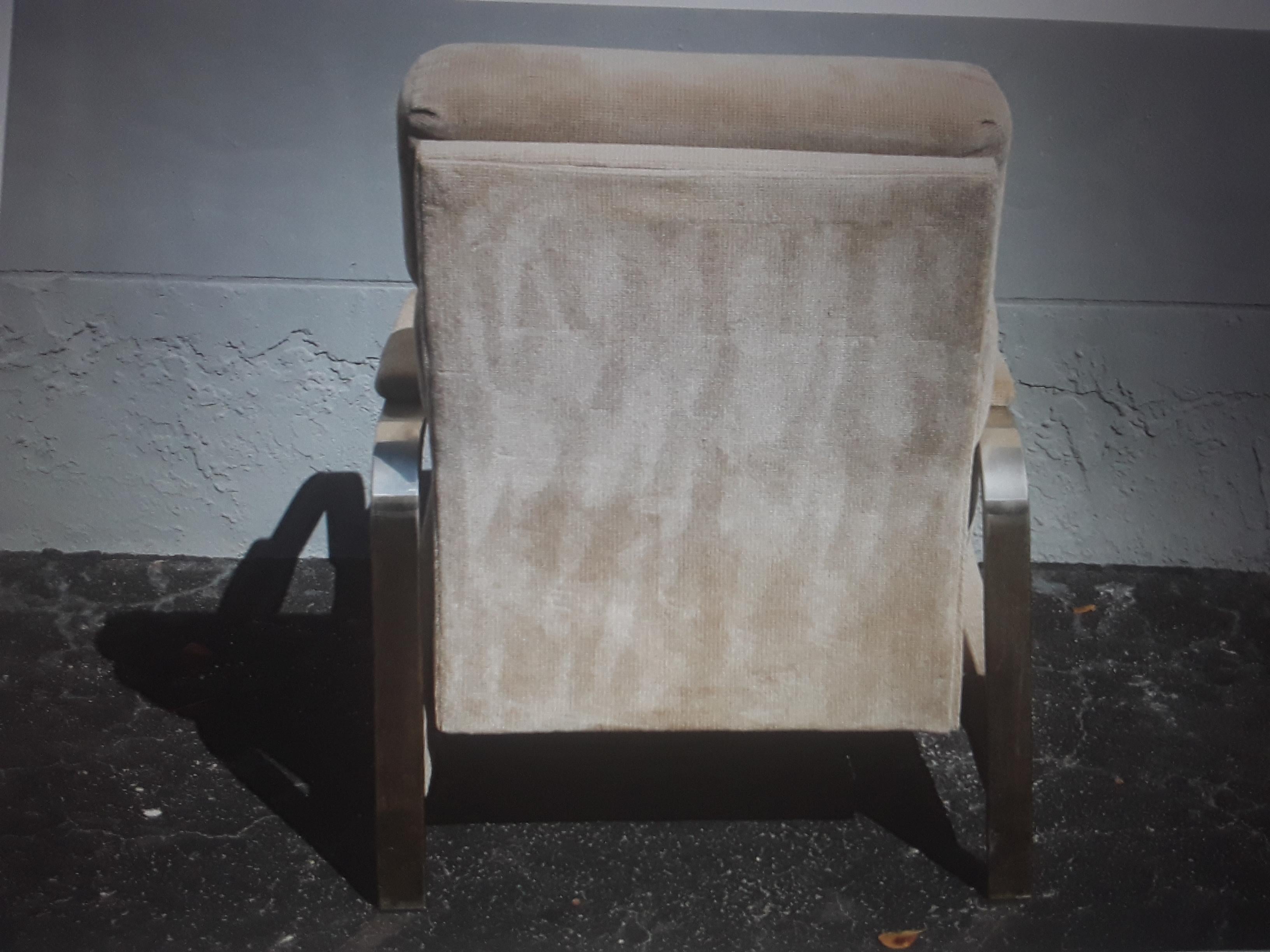 Metal 1970's Ultra Modern Nade for Burdines Recliner/ Lounge Chair For Sale